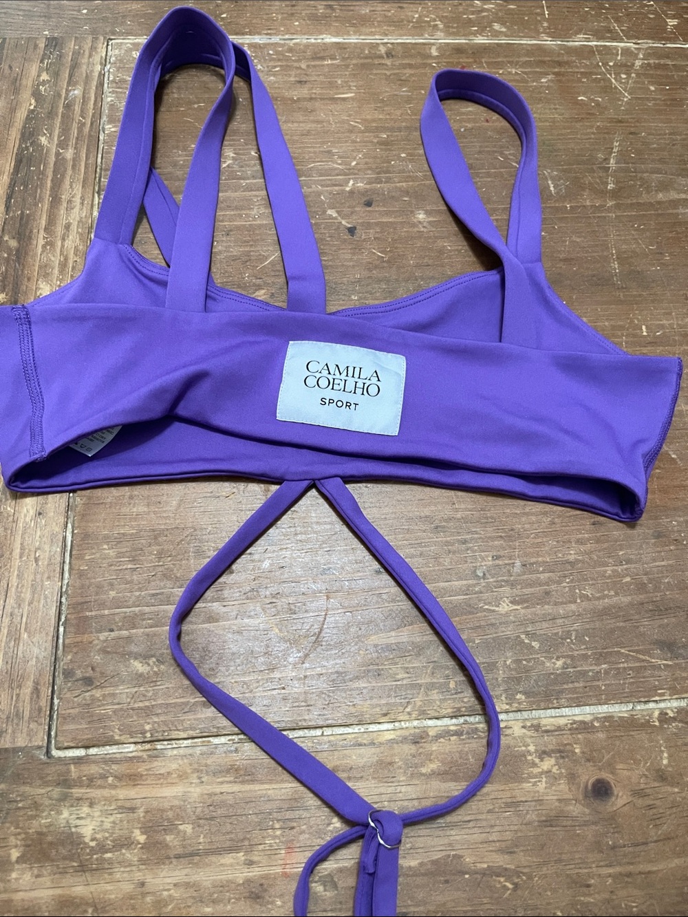 Camila Coelho Purple Strappy Bikini Swim Top
